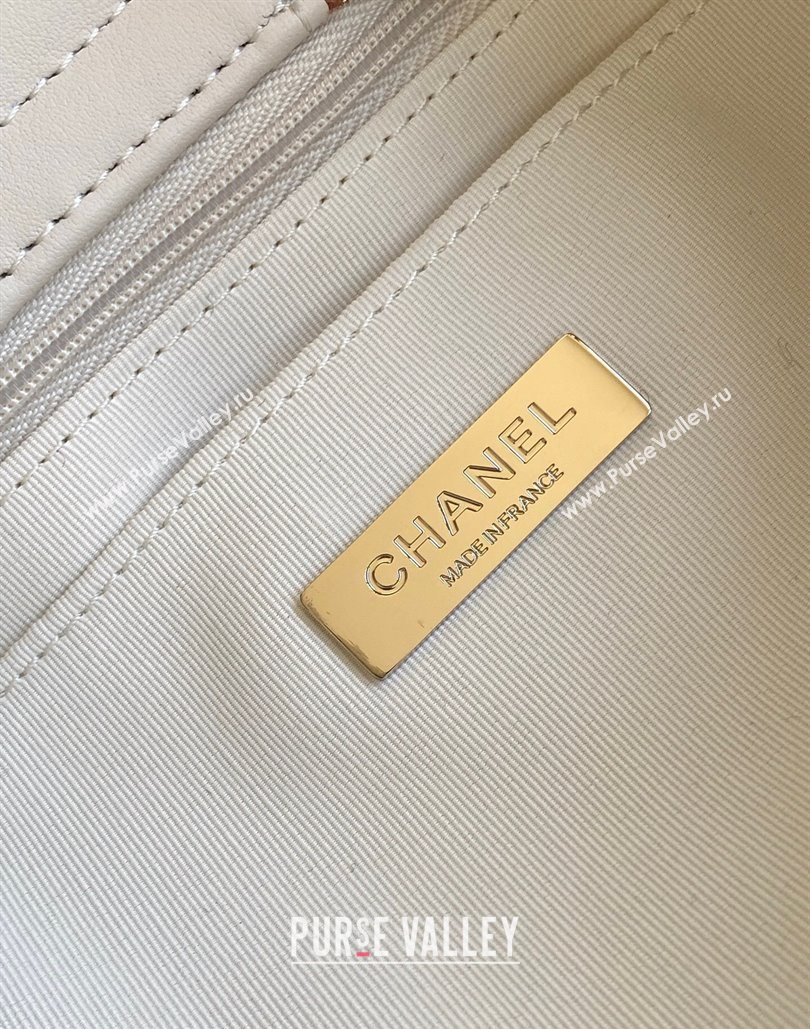 Chanel Tweed Shearling Small Shopping Bag Green/Purple 2025 AS5688 (yezi-251127084)