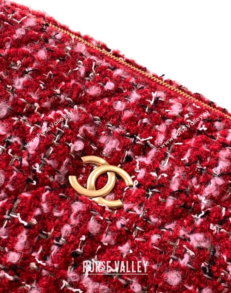 Chanel Tweed Bowling Bag Red 2025 AS5791 (yezi-251127012)