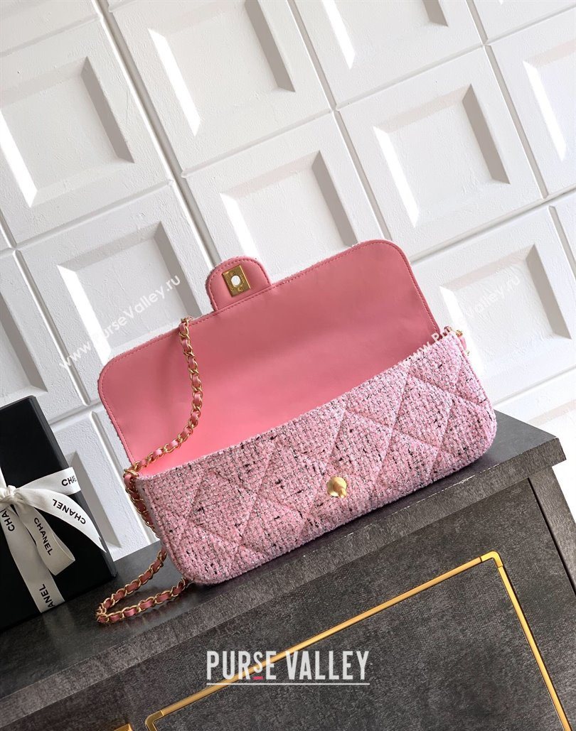 Chanel Tweed Large Flap Bag with Top Handle Pink 2025 AS5807 (yezi-251127057)