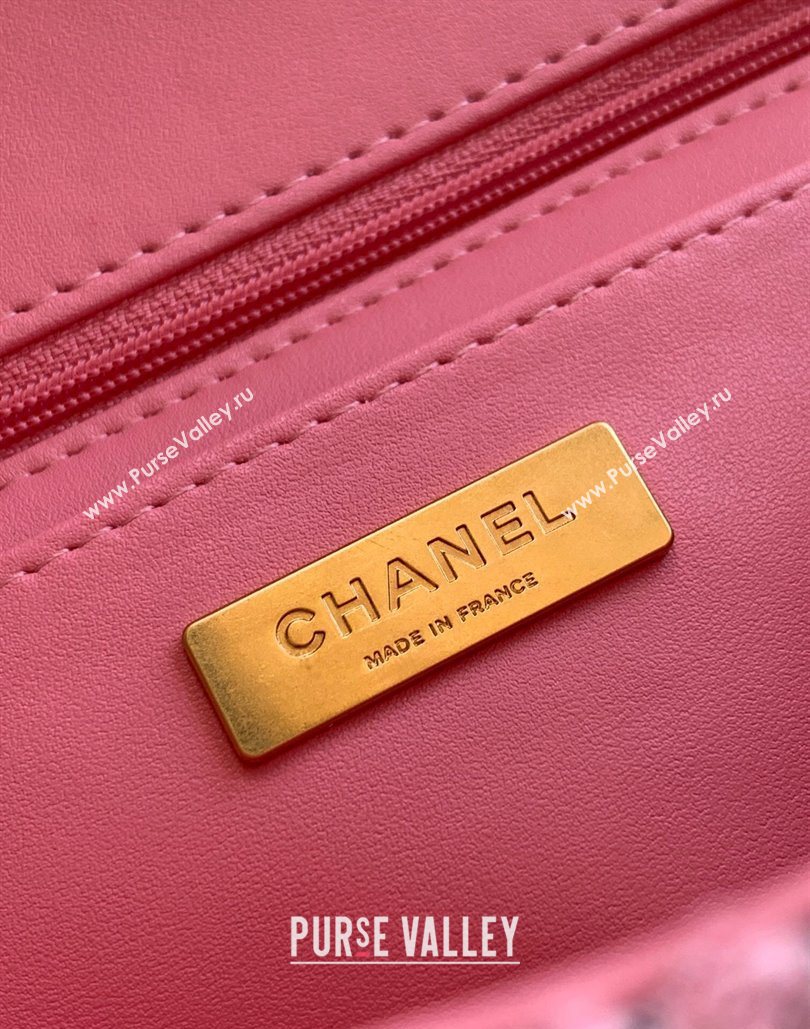 Chanel Tweed Large Flap Bag with Top Handle Pink 2025 AS5807 (yezi-251127057)