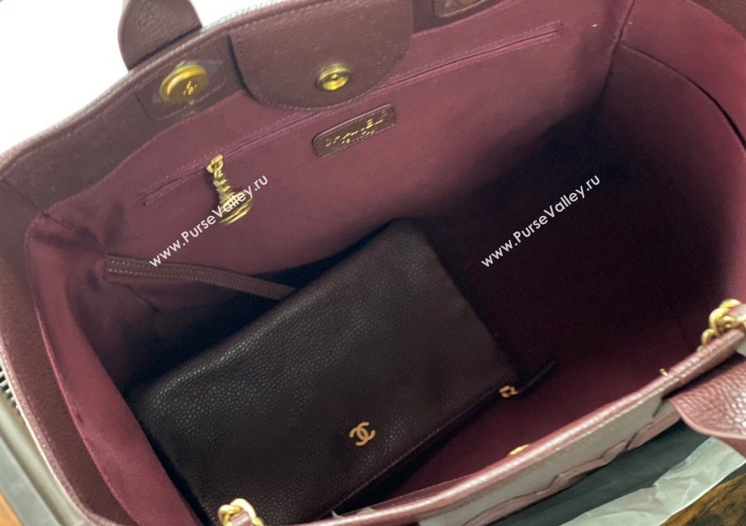 Chanel Deauville Grained Calfskin Medium Shopping Bag Dark Brown 2025 A66941 (yezi-251127089)