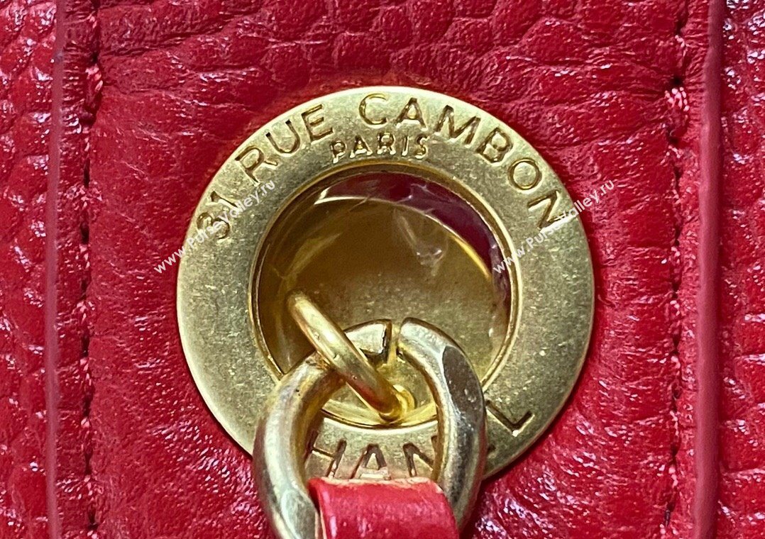 Chanel Deauville Grained Calfskin Medium Shopping Bag Red 2025 A66941 (yezi-251127091)