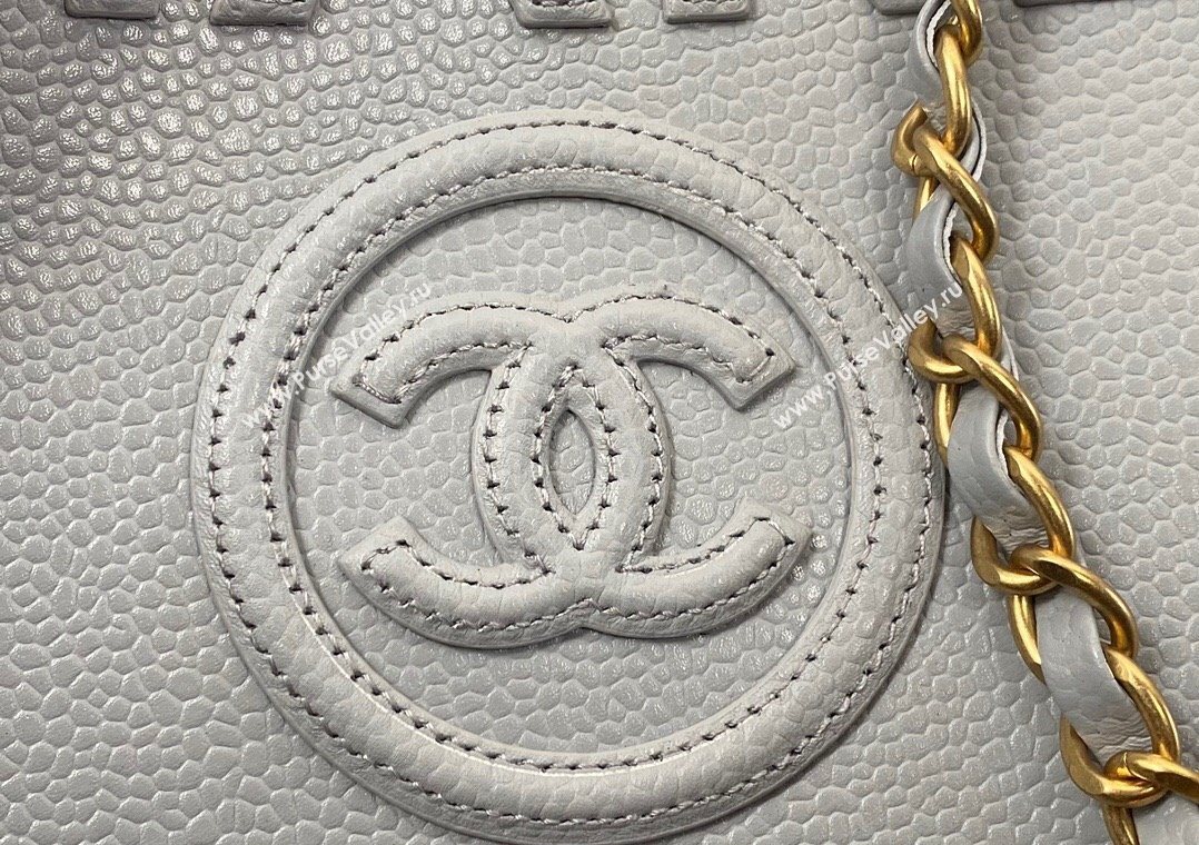 Chanel Deauville Grained Calfskin Medium Shopping Bag Grey 2025 A66941 (yezi-251127093)