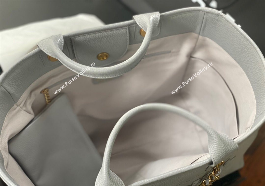 Chanel Deauville Grained Calfskin Medium Shopping Bag Grey 2025 A66941 (yezi-251127093)