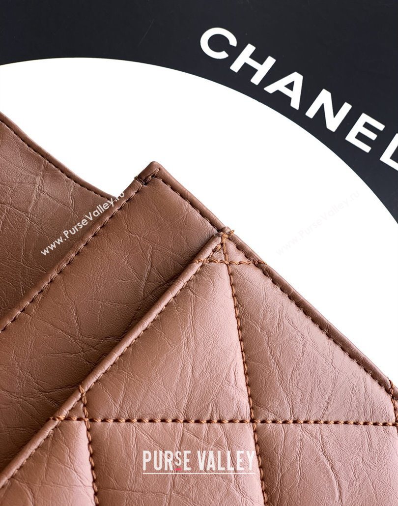 Chanel Calfskin Leather Large Clutch Brown 2025 AP4944 (yezi-251127138)