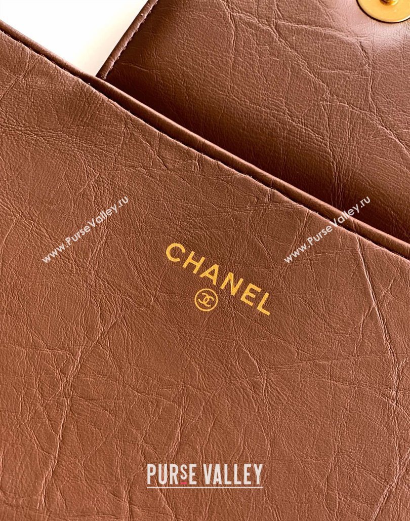 Chanel Calfskin Leather Large Clutch Brown 2025 AP4944 (yezi-251127138)