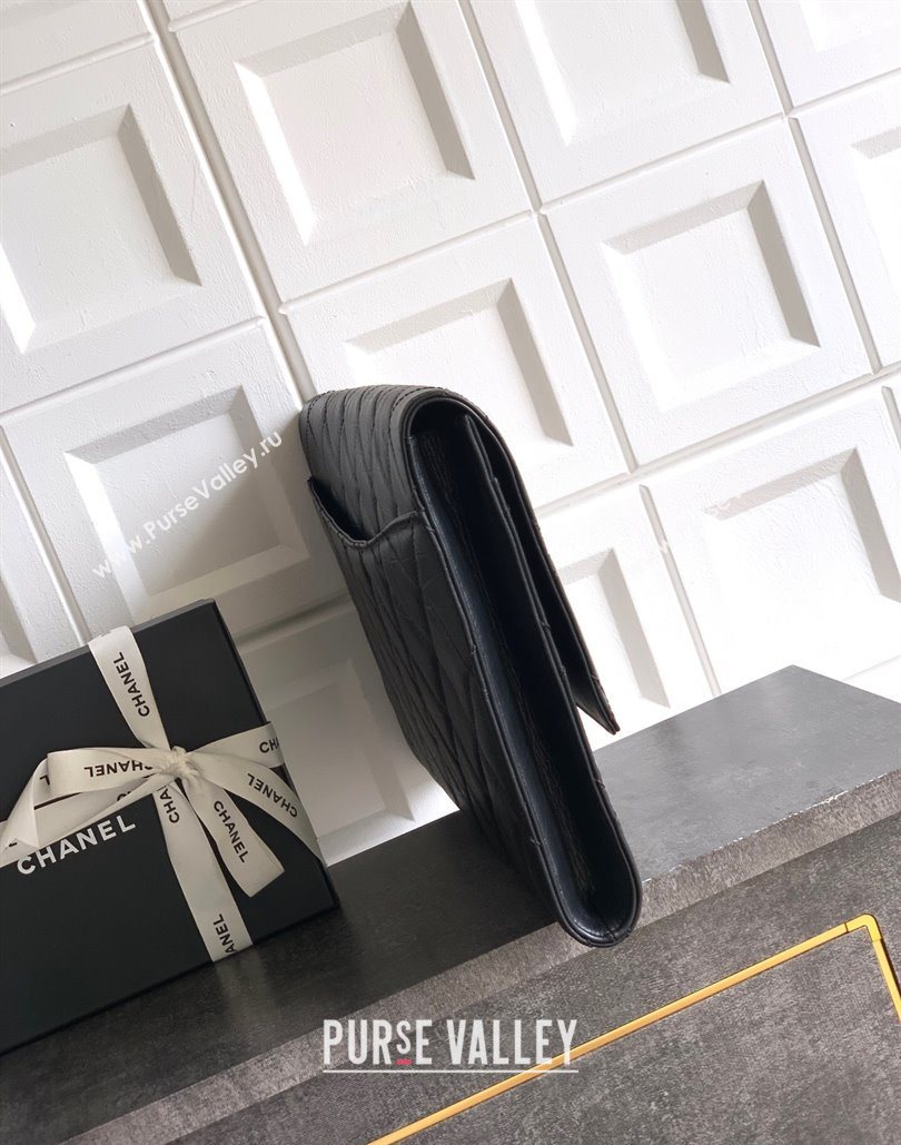 Chanel Calfskin Leather Large Clutch Black 2025 AP4944 (yezi-251127141)