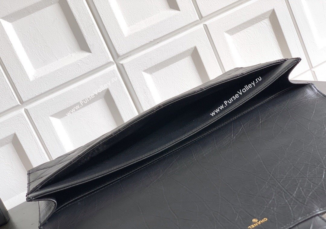 Chanel Calfskin Leather Large Clutch Black 2025 AP4944 (yezi-251127141)
