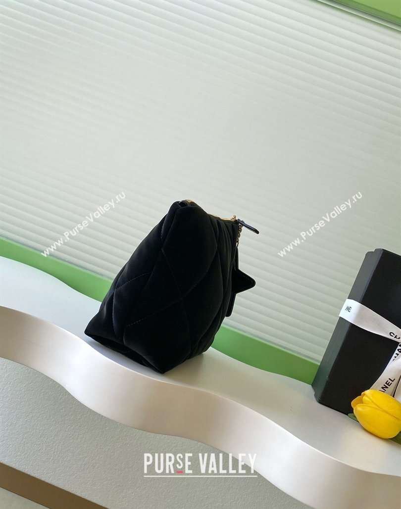 Chanel Velvet-Effect Nylon Small Zipped Case Black 2025 AP4847 (yezi-251127009)