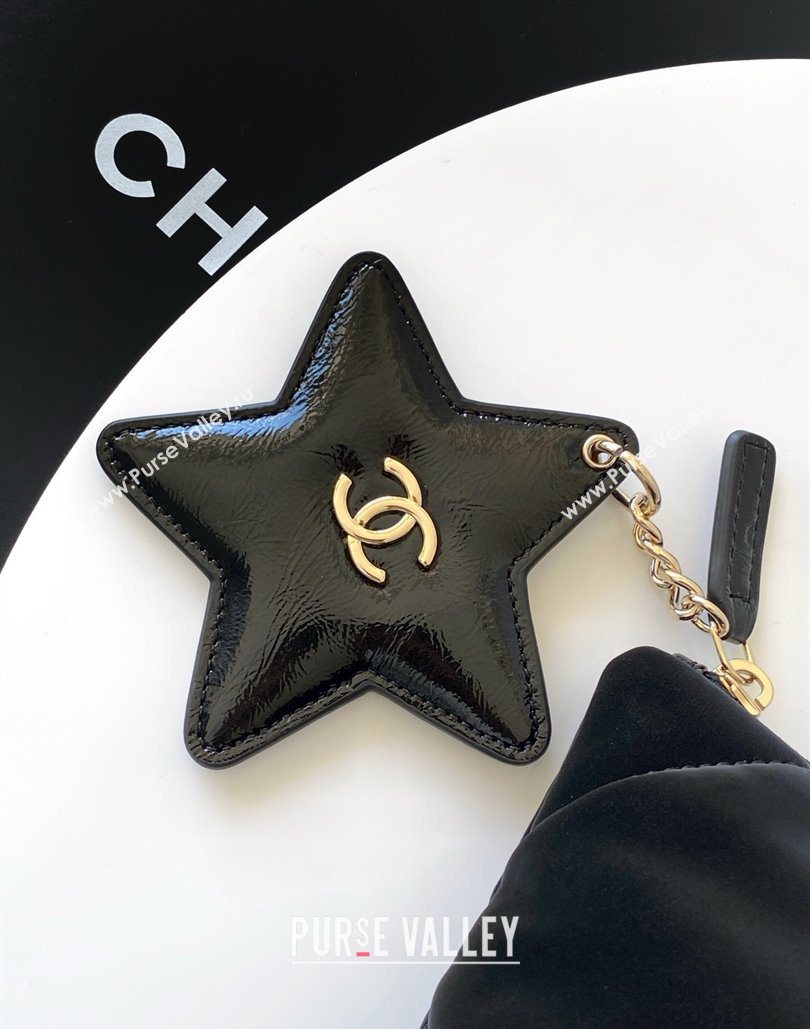 Chanel Velvet-Effect Nylon Small Zipped Case Black 2025 AP4847 (yezi-251127009)