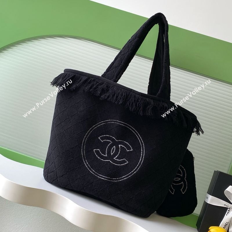 Chanel Coco Beach Bag Black 2025 A7567 (yezi-251127142)