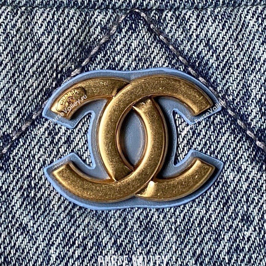 Chanel Washed Denim Shopping Bag with Pockets Blue2 2025 AS5740 (SSZ-251127067)