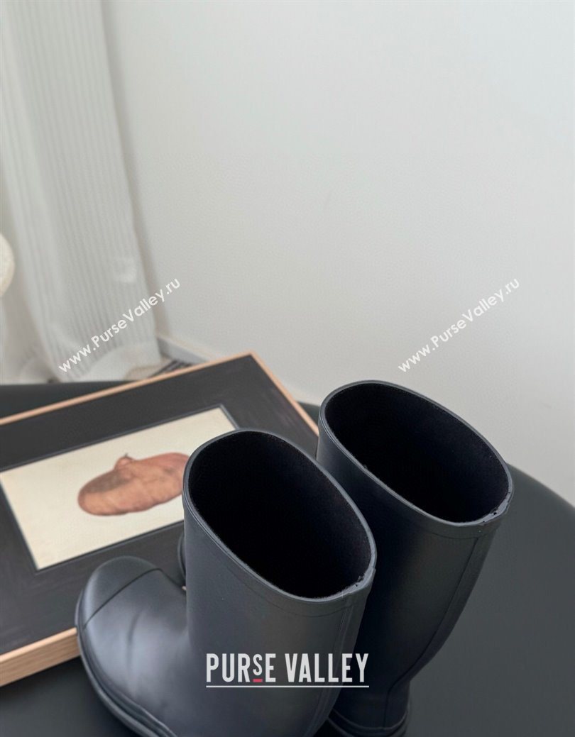 Chanel Rubber Rain Boots Dark Blue 2025 CH122301 (GDX-251223002)