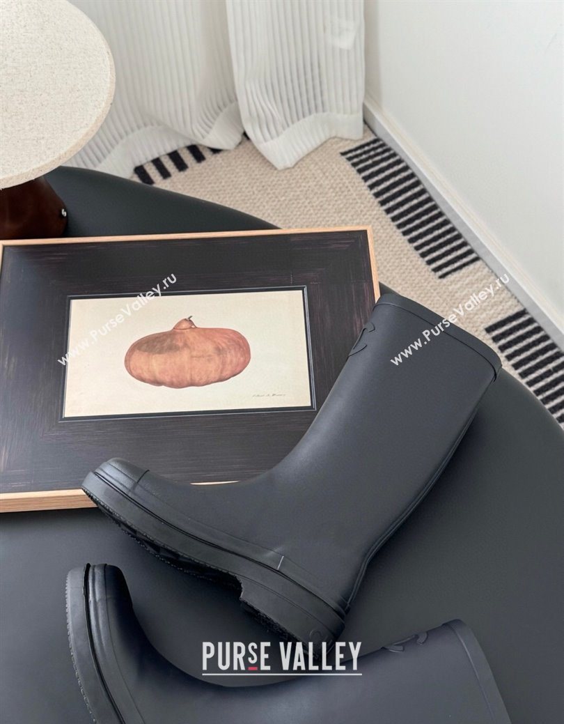 Chanel Rubber Rain Boots Dark Blue 2025 CH122301 (GDX-251223002)