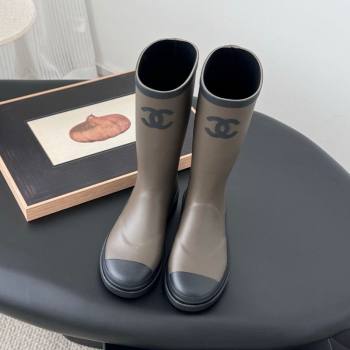 Chanel Rubber Rain Boots Green 2025 CH122301 (GDX-251223003)