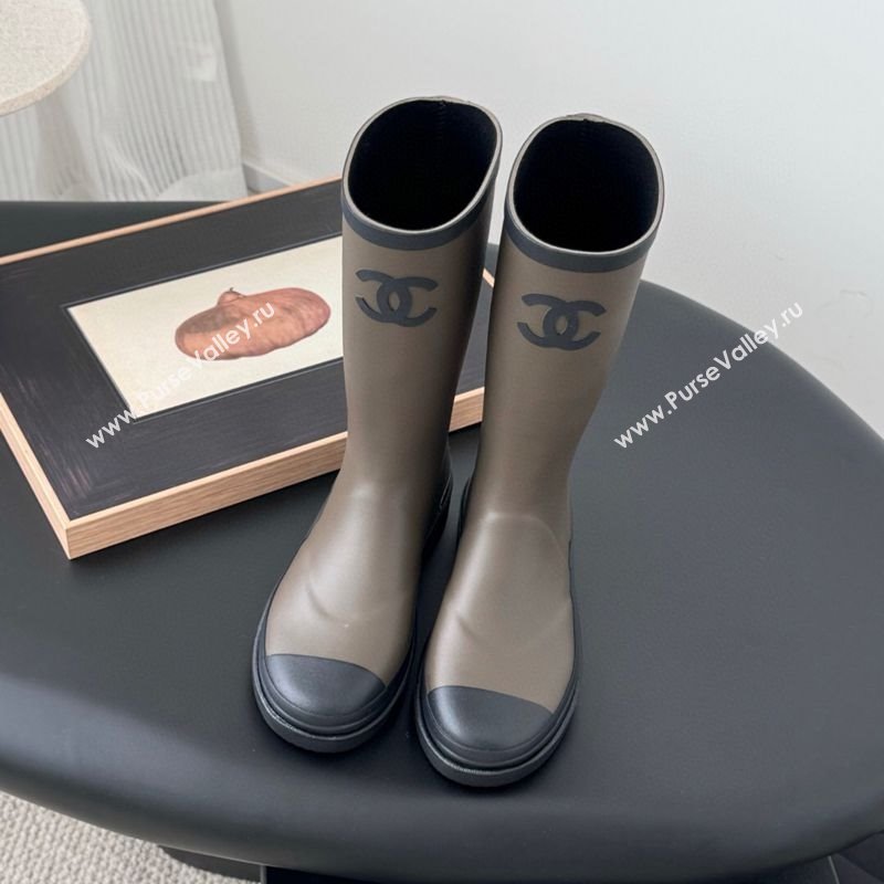 Chanel Rubber Rain Boots Green 2025 CH122301 (GDX-251223003)
