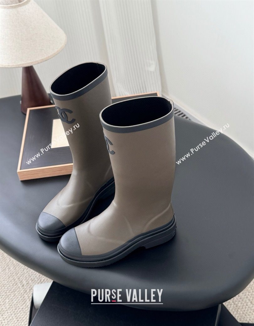 Chanel Rubber Rain Boots Green 2025 CH122301 (GDX-251223003)