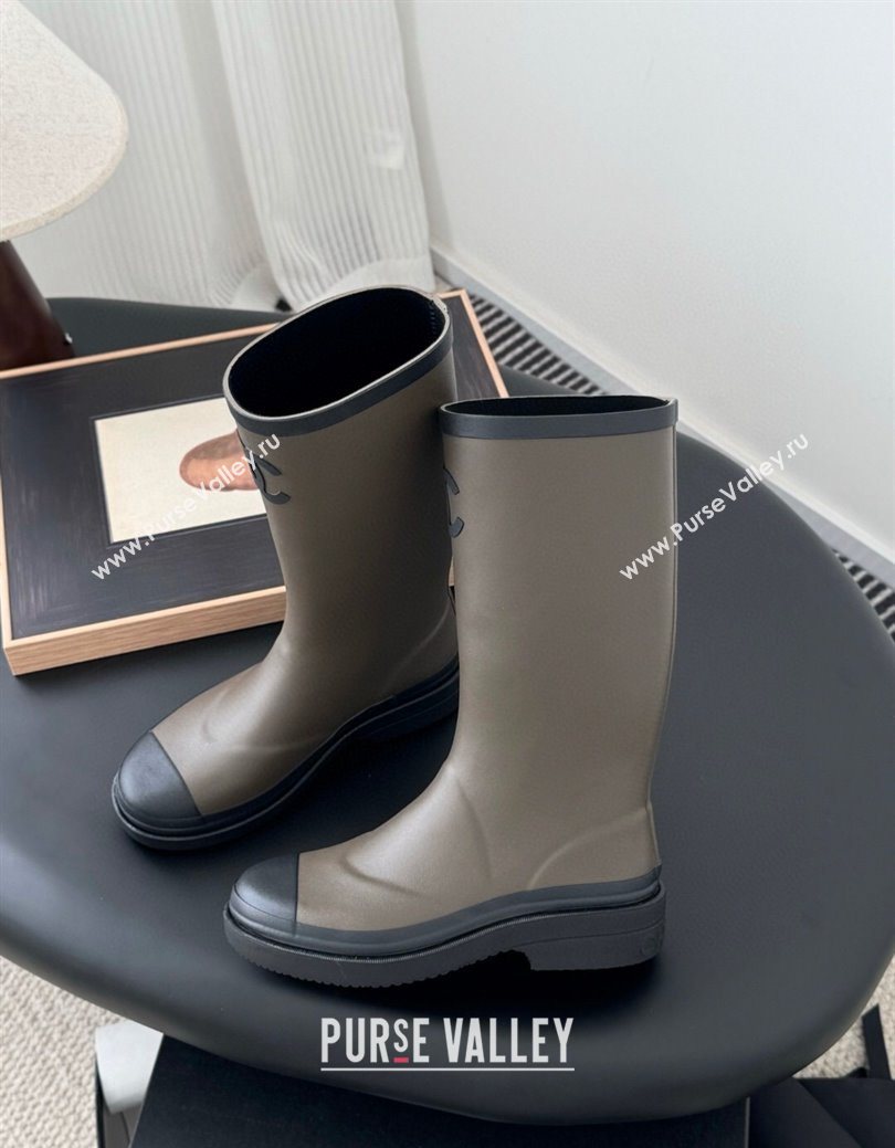 Chanel Rubber Rain Boots Green 2025 CH122301 (GDX-251223003)