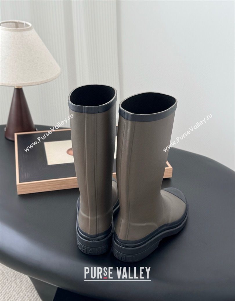 Chanel Rubber Rain Boots Green 2025 CH122301 (GDX-251223003)