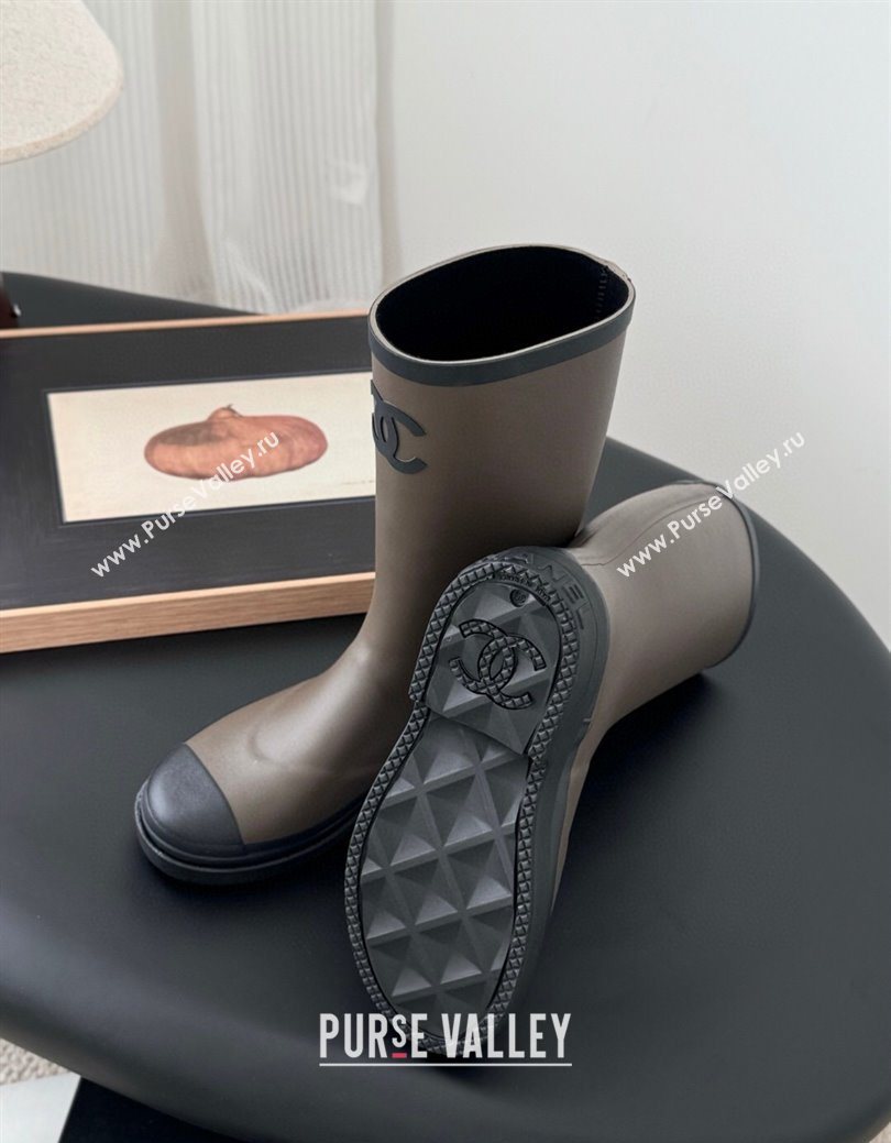 Chanel Rubber Rain Boots Green 2025 CH122301 (GDX-251223003)