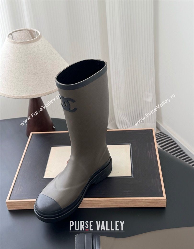 Chanel Rubber Rain Boots Green 2025 CH122301 (GDX-251223003)
