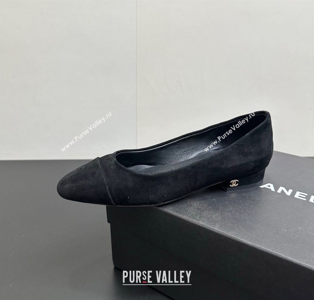 Chanel Suede Slingbacks Flat Black2 2025 CH122405 (KL-251224044)