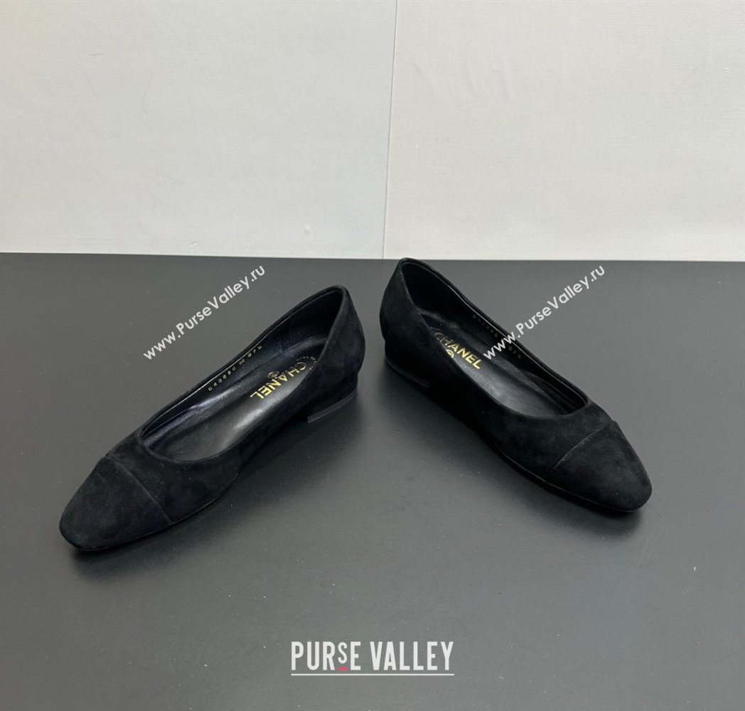 Chanel Suede Slingbacks Flat Black2 2025 CH122405 (KL-251224044)