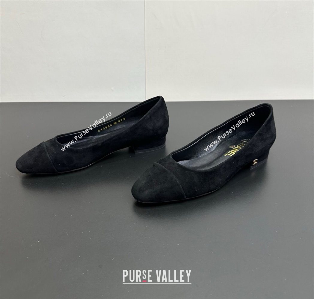 Chanel Suede Slingbacks Flat Black2 2025 CH122405 (KL-251224044)