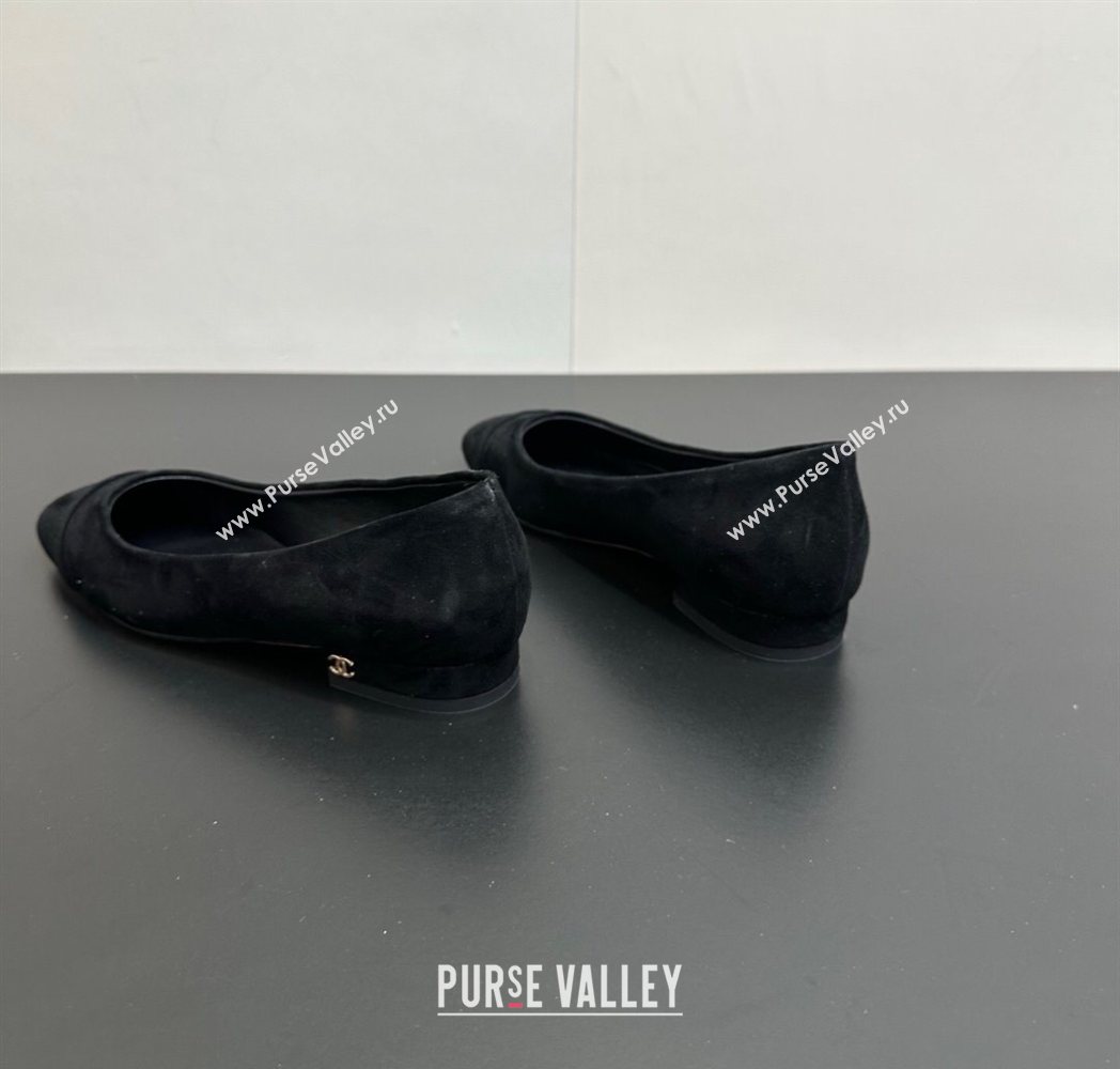 Chanel Suede Slingbacks Flat Black2 2025 CH122405 (KL-251224044)