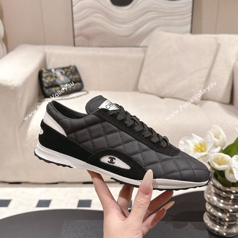 Chanel Calfskin Leather Sneakers Black 2025 G47014 (SS-251223105)