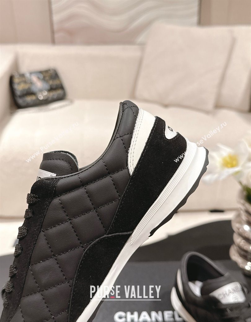 Chanel Calfskin Leather Sneakers Black 2025 G47014 (SS-251223105)
