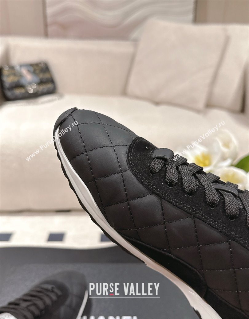 Chanel Calfskin Leather Sneakers Black 2025 G47014 (SS-251223105)