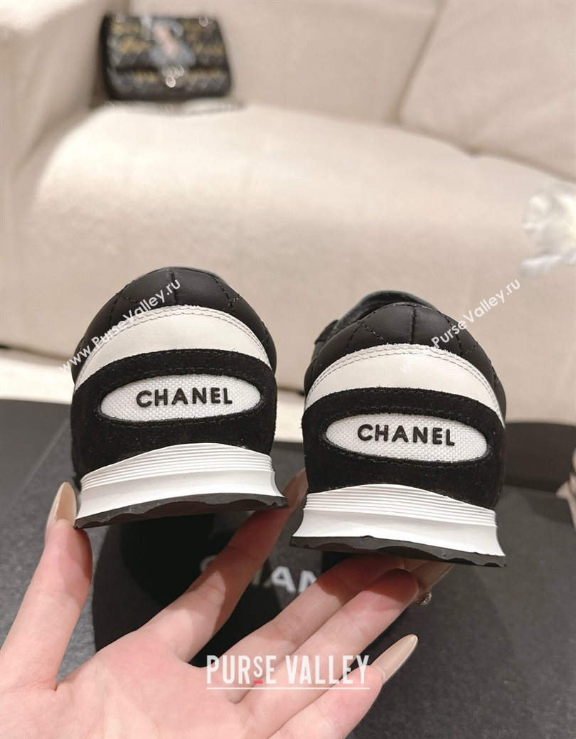 Chanel Calfskin Leather Sneakers Black 2025 G47014 (SS-251223105)