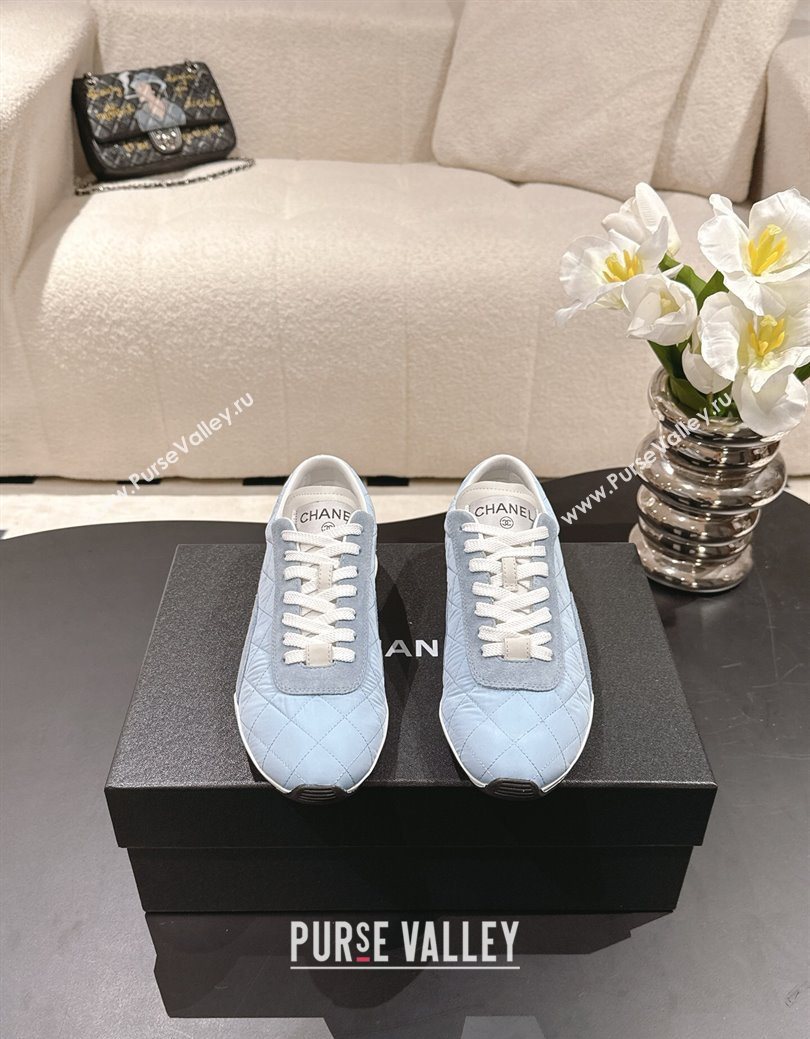 Chanel Fabric Sneakers Blue 2025 G47014 (SS-251223106)