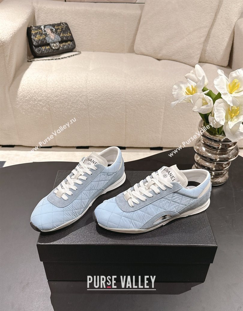 Chanel Fabric Sneakers Blue 2025 G47014 (SS-251223106)