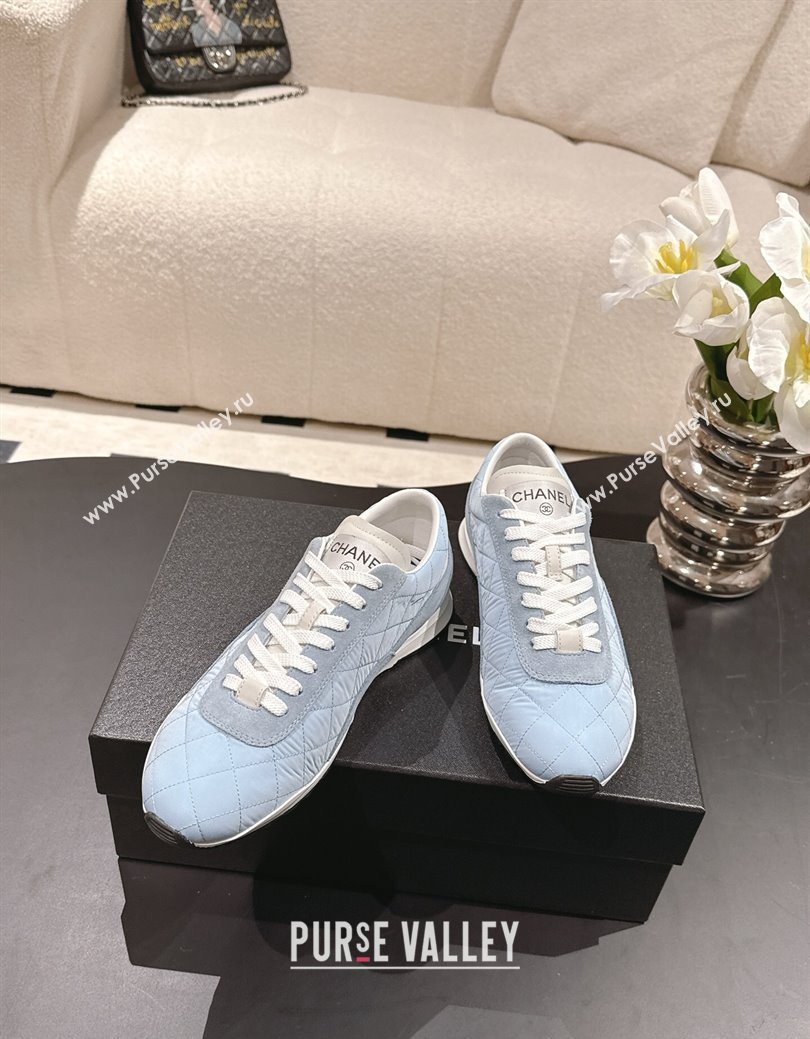 Chanel Fabric Sneakers Blue 2025 G47014 (SS-251223106)