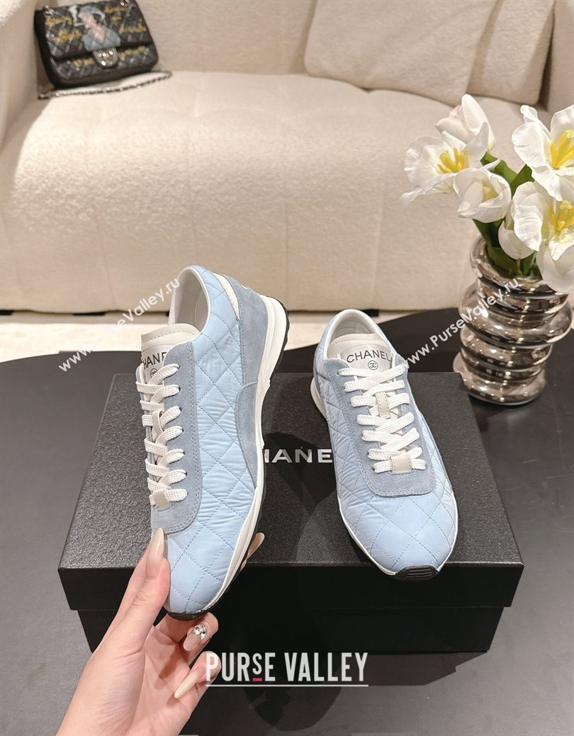 Chanel Fabric Sneakers Blue 2025 G47014 (SS-251223106)