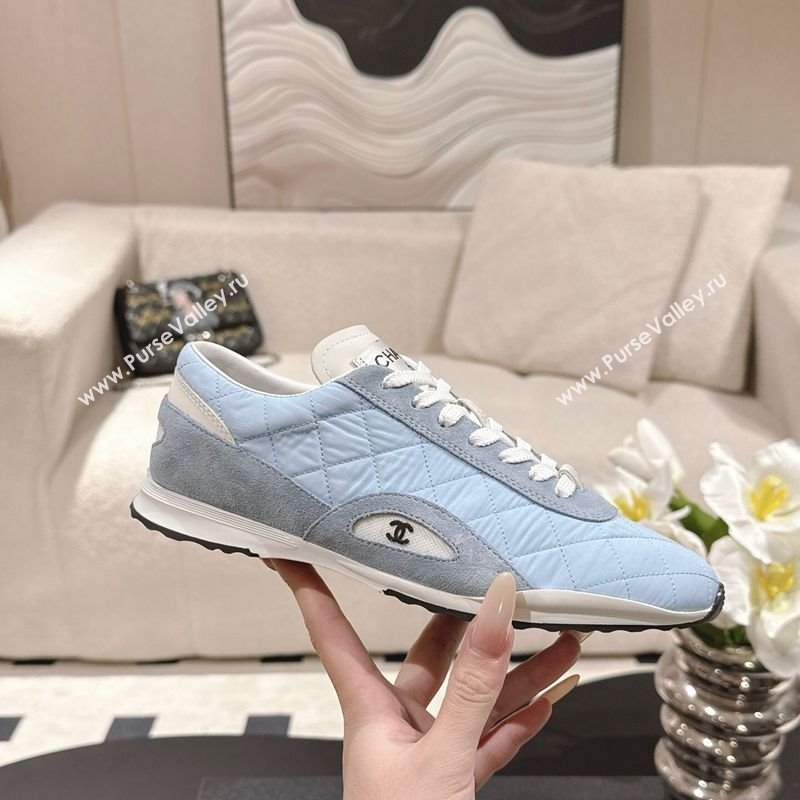 Chanel Fabric Sneakers Blue 2025 G47014 (SS-251223106)
