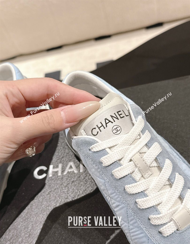 Chanel Fabric Sneakers Blue 2025 G47014 (SS-251223106)