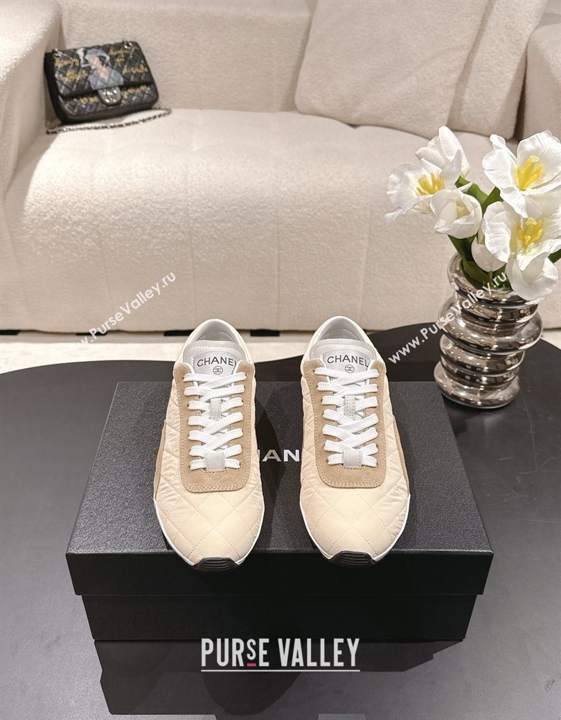 Chanel Fabric Sneakers Beige 2025 G47014 (SS-251223107)