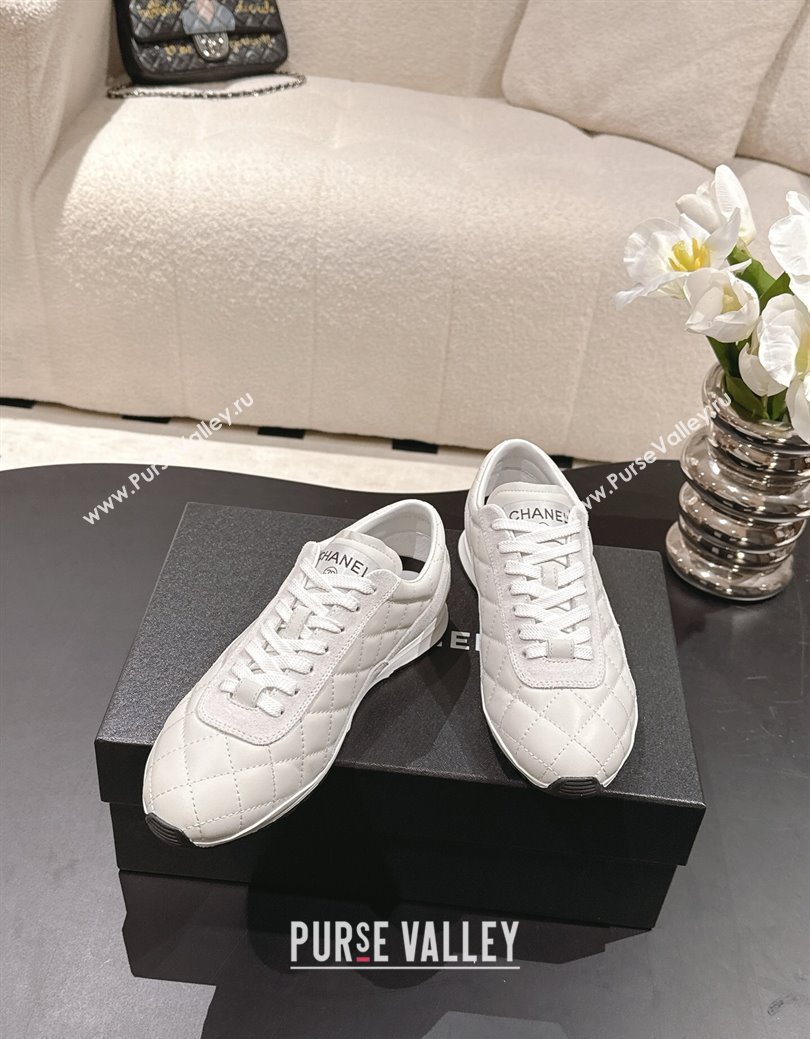 Chanel Calfskin Leather Sneakers White 2025 G47014 (SS-251223104)