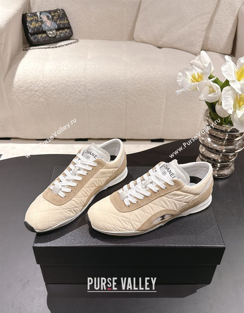 Chanel Fabric Sneakers Beige 2025 G47014 (SS-251223107)