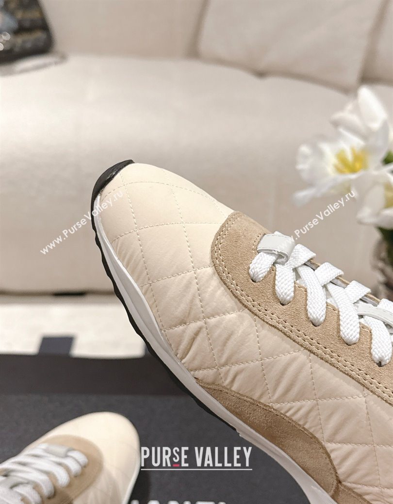 Chanel Fabric Sneakers Beige 2025 G47014 (SS-251223107)