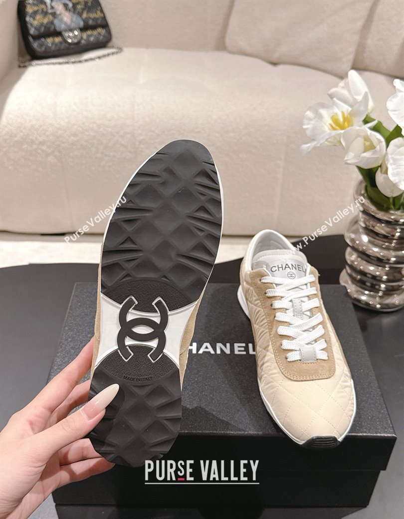 Chanel Fabric Sneakers Beige 2025 G47014 (SS-251223107)