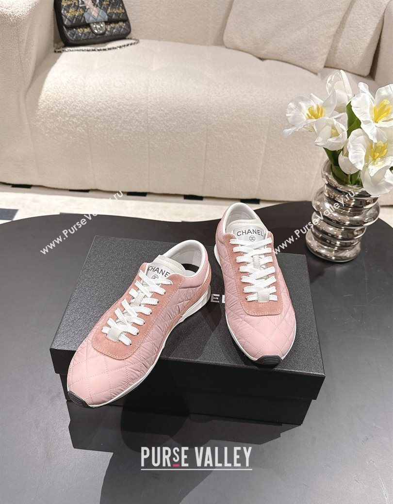 Chanel Fabric Sneakers Pink 2025 G47014 (SS-251223108)