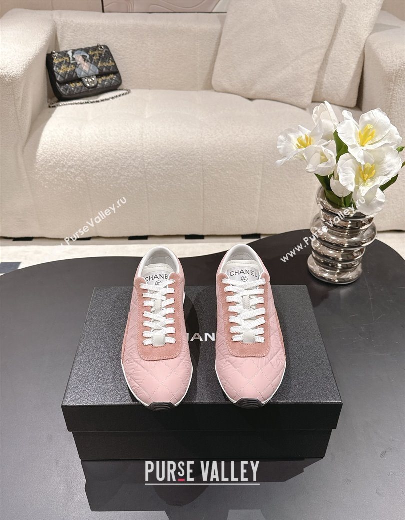 Chanel Fabric Sneakers Pink 2025 G47014 (SS-251223108)
