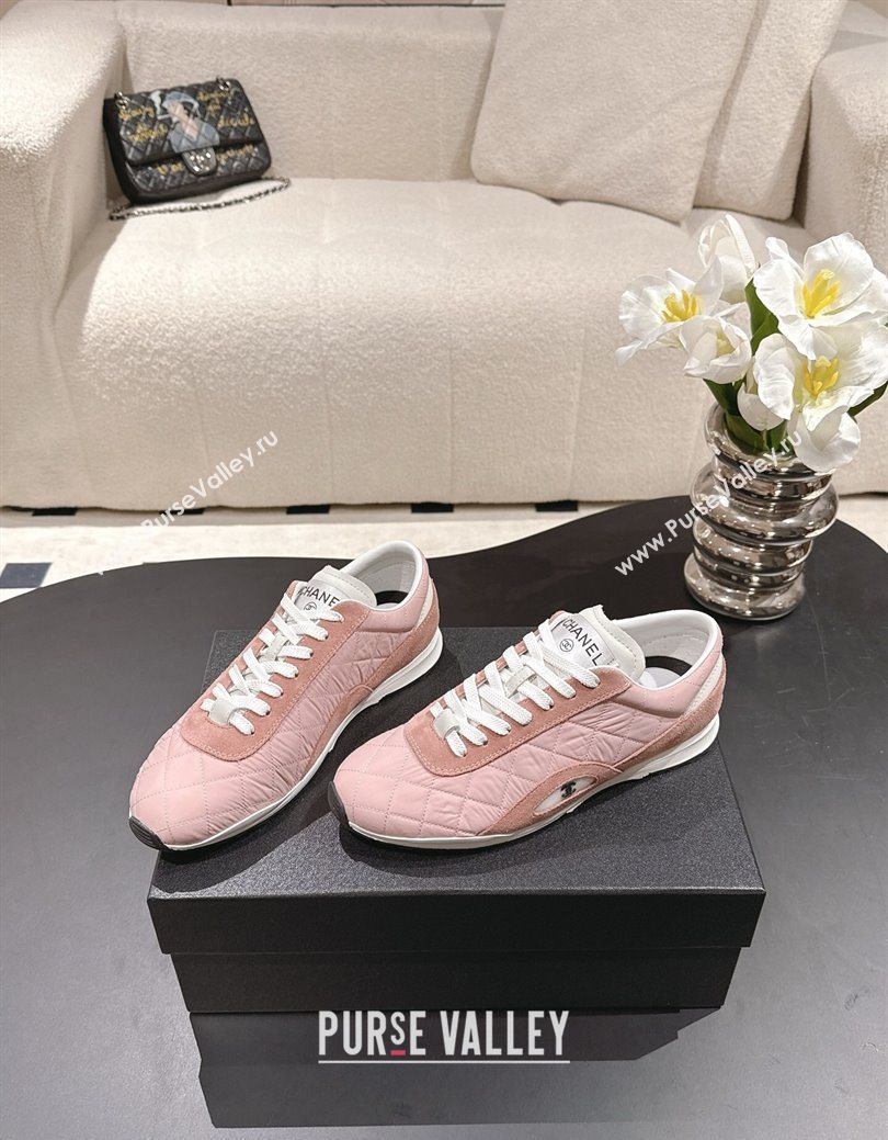 Chanel Fabric Sneakers Pink 2025 G47014 (SS-251223108)
