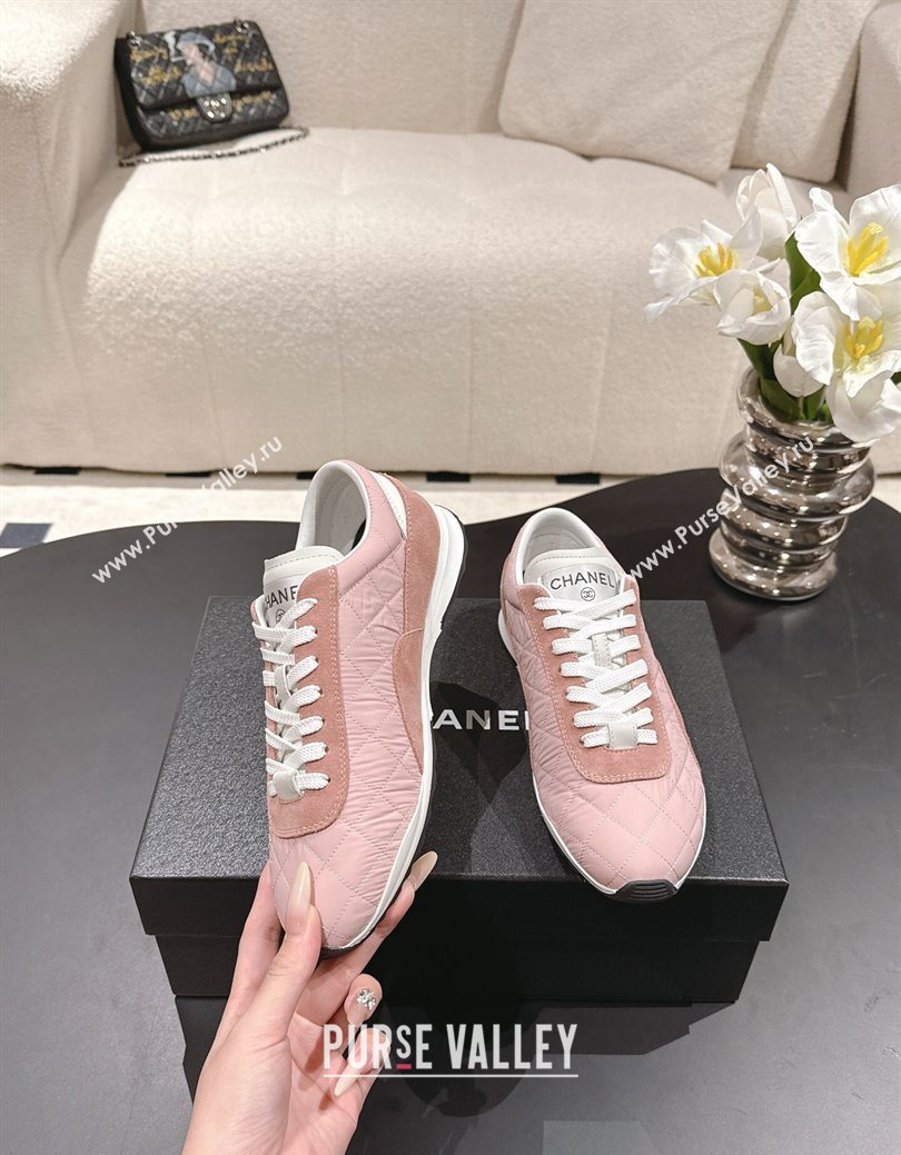 Chanel Fabric Sneakers Pink 2025 G47014 (SS-251223108)