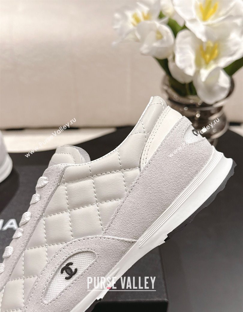 Chanel Calfskin Leather Sneakers White 2025 G47014 (SS-251223104)