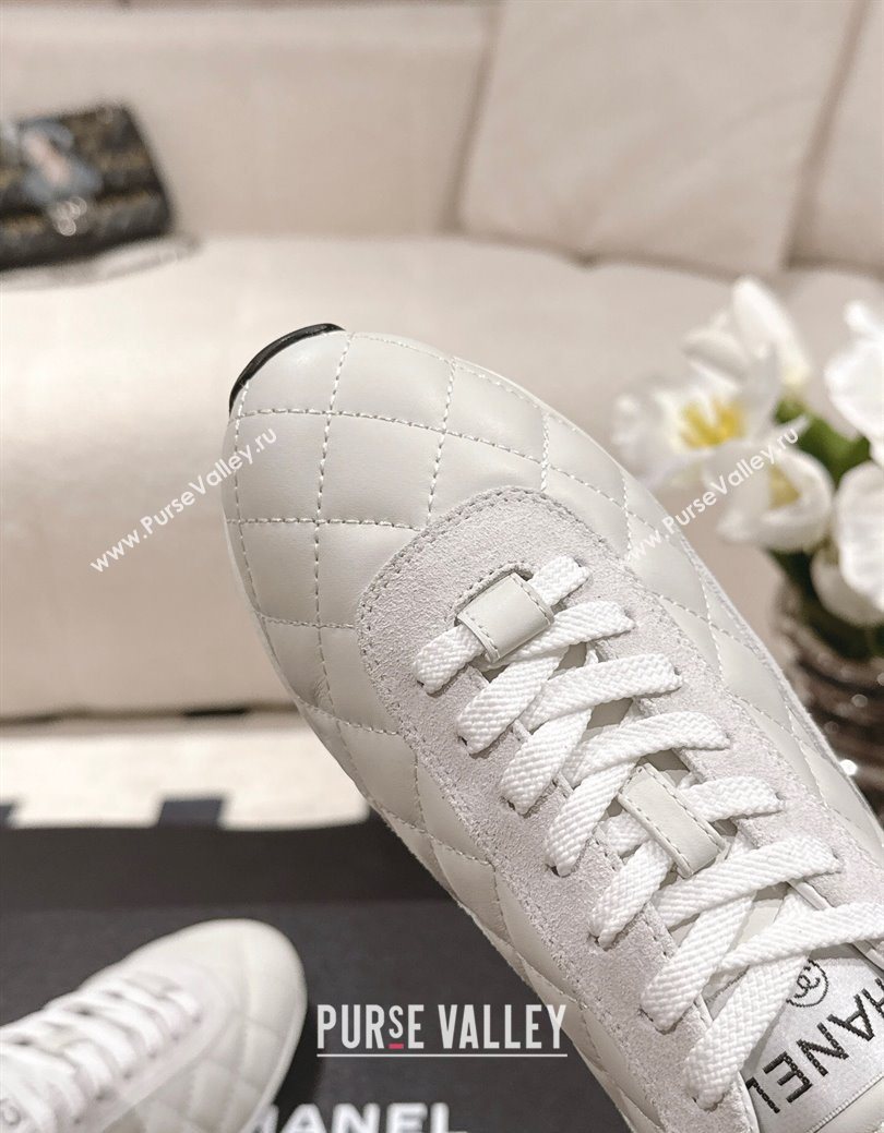 Chanel Calfskin Leather Sneakers White 2025 G47014 (SS-251223104)